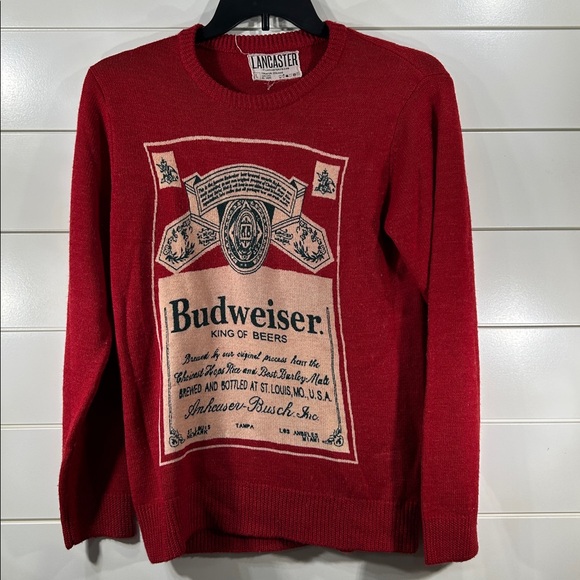 lancaster Other - LANCASTER VINTAGE BUDWEISER SWEATER